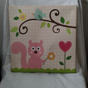 Pink Squirrel Wall Art Decor
